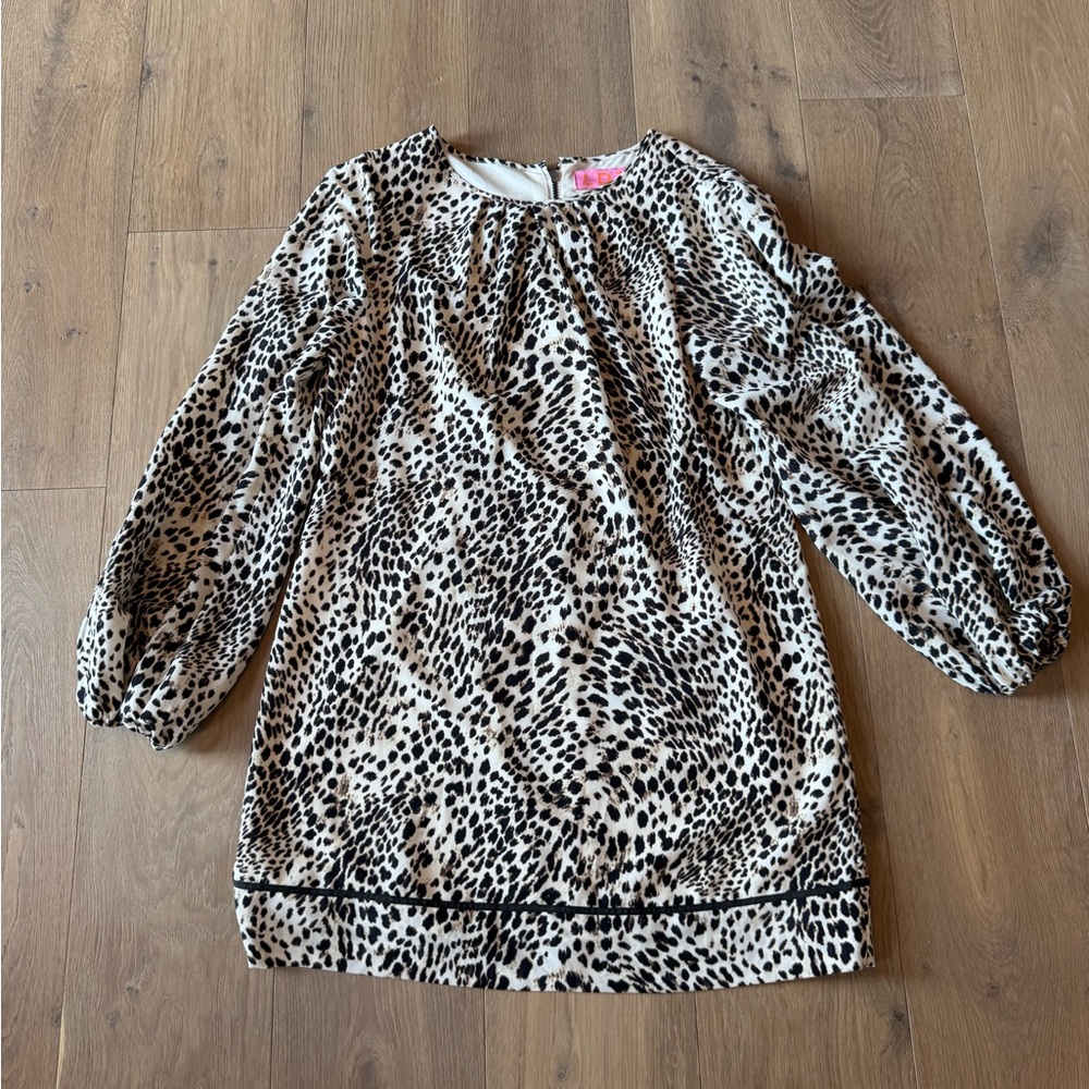 Leopard Print Long Sleeve Dress